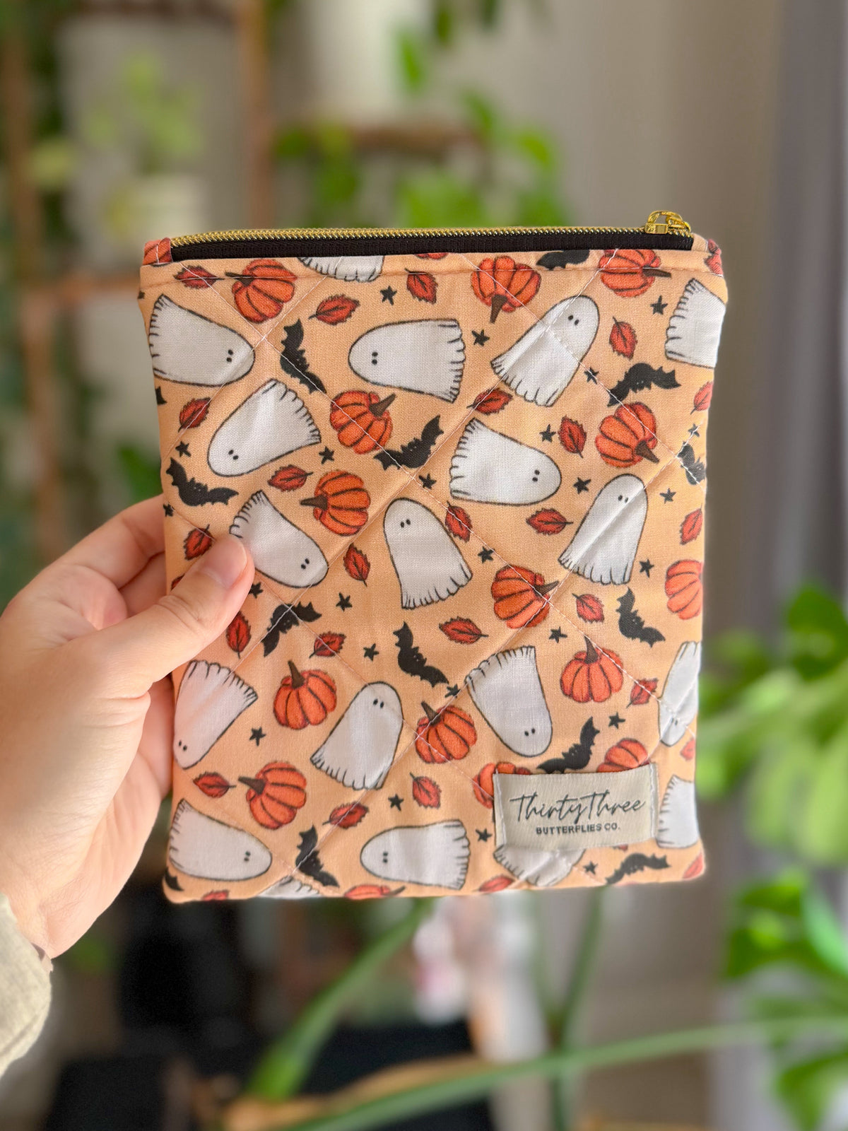 Ghost on Orange E-Reader Sleeve