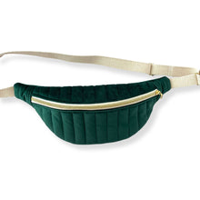 Load image into Gallery viewer, Quilted Emerald Belt Bag
