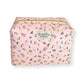 Pink Posie Quilted Travel Pouch