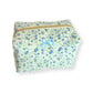 Petite Blue Rose Quilted Travel Pouch