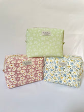 Load image into Gallery viewer, Lime Floral Travel Pouch
