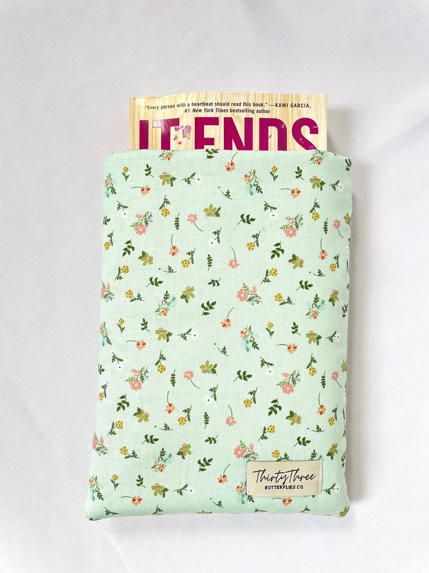 Mint Posie Book Sleeve