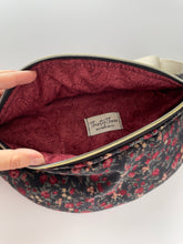 Load image into Gallery viewer, Black Floral Corduroy Belt Bag
