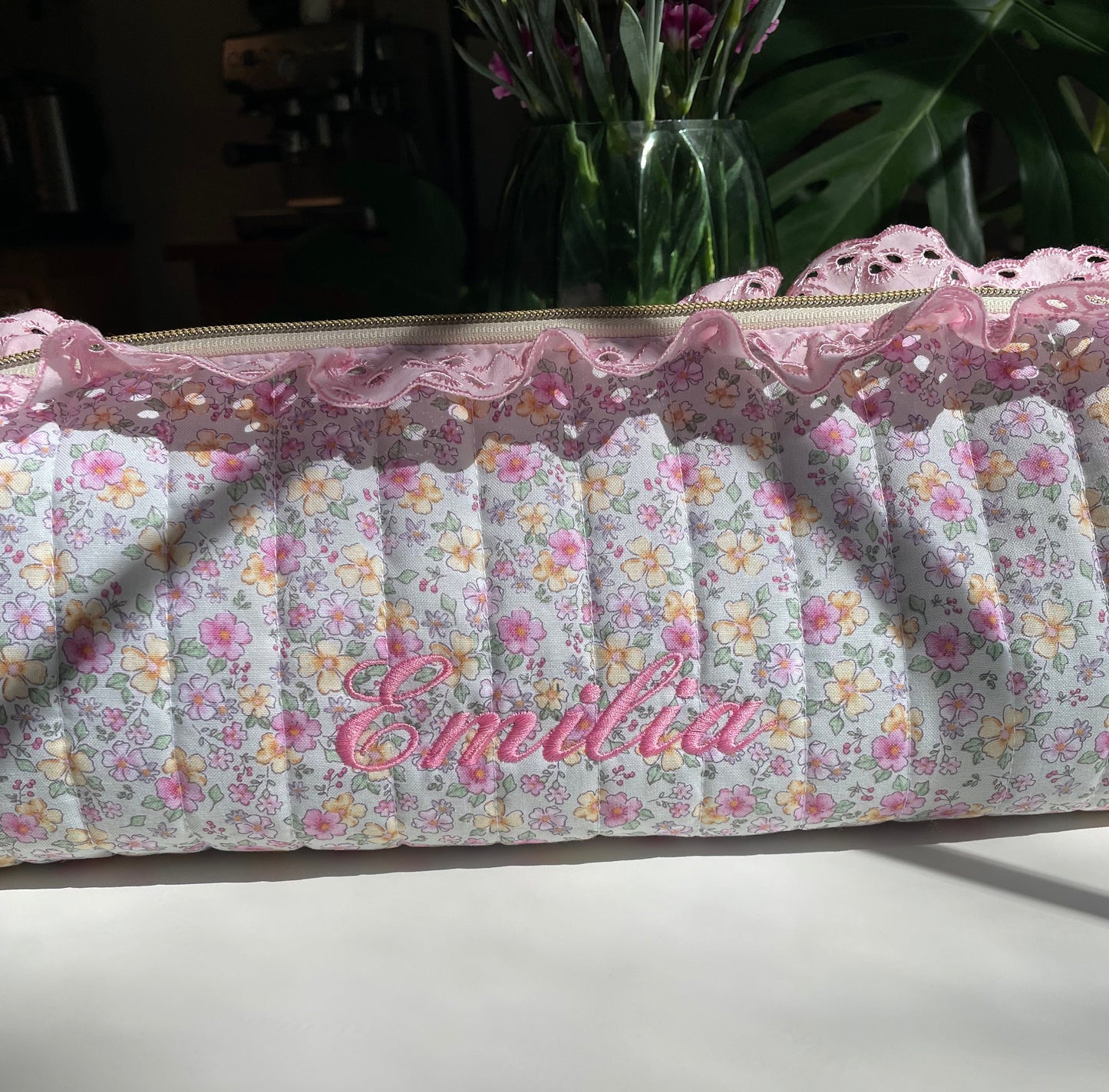 Cottage Core Spring Floral Hair Tools Pouch