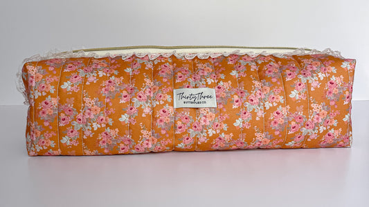 Cottage Core Persimmon Orange Hair Tools Pouch