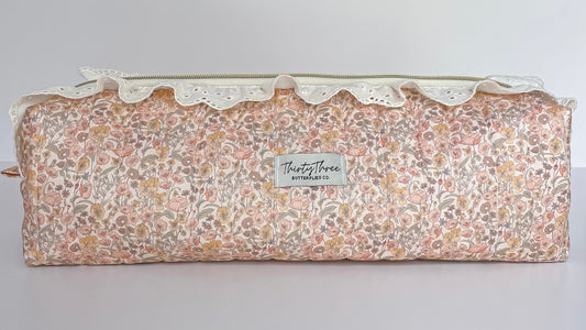 Cottage Core Spring Coral Hair Tools Pouch