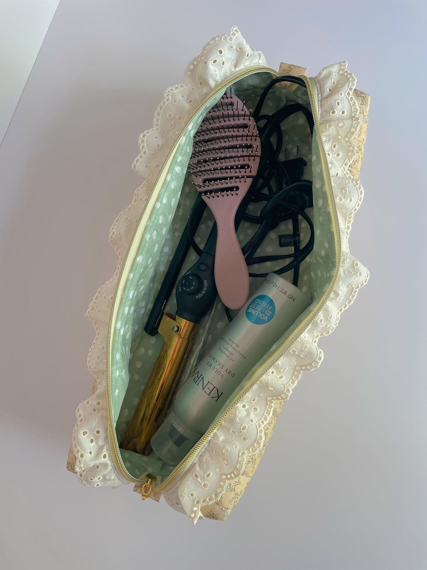 Cottage Core Yellow Meadowlark Hair Tools Pouch