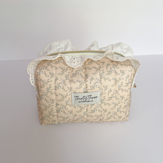 Cottage Core Yellow Meadowlark Travel Pouch