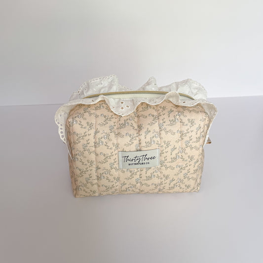 Cottage Core Yellow Meadowlark Small Travel Pouch