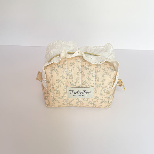 Cottage Core Yellow Meadowlark Mini Travel Pouch