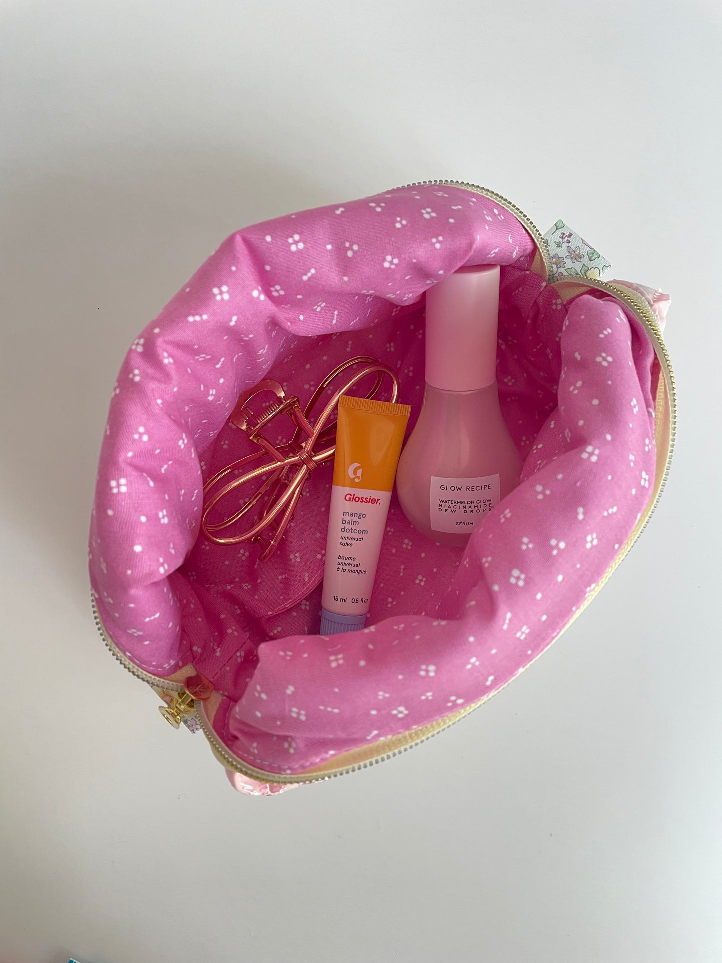 Cottage Core Spring Floral Small Travel Pouch