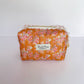 Cottage Core Persimmon Orange Small Travel Pouch