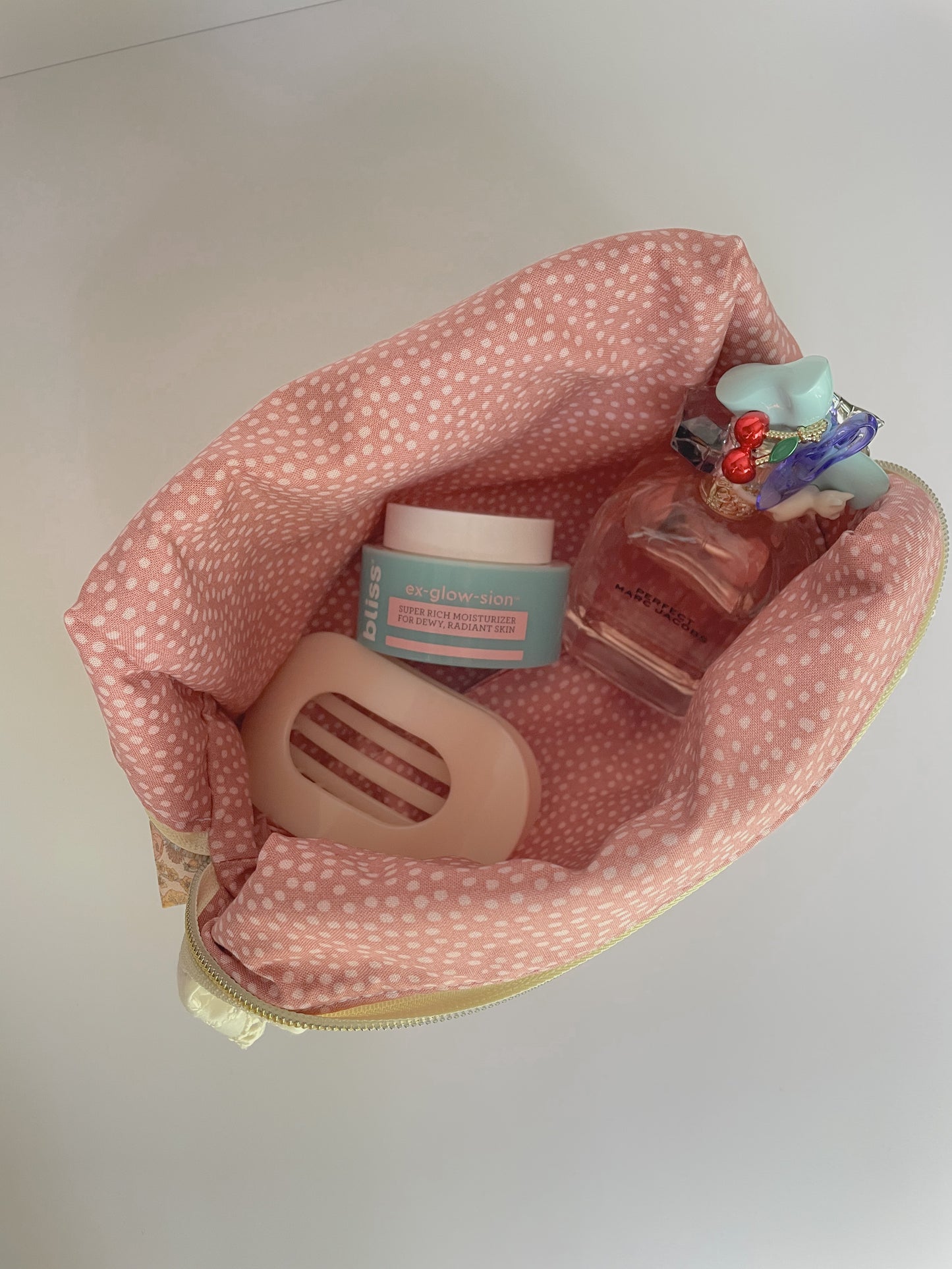 Cottage Core Spring Coral Travel Pouch