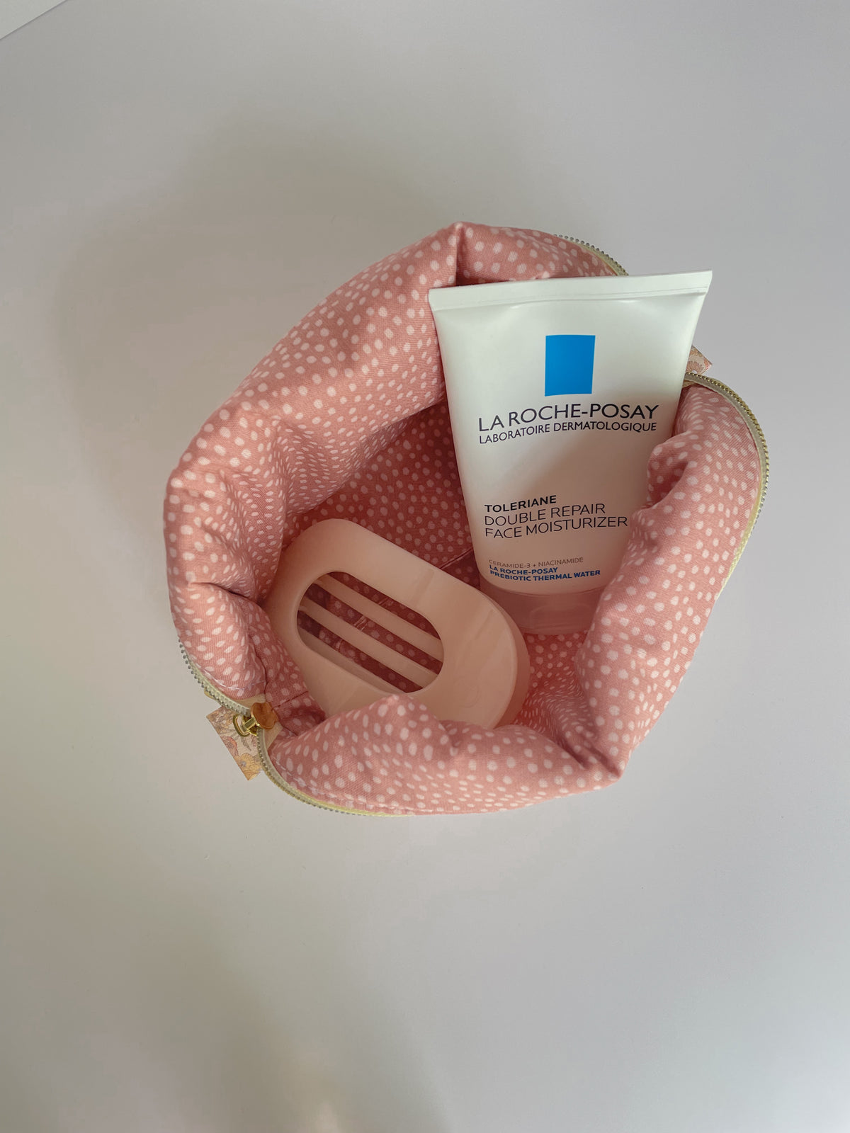 Cottage Core Spring Coral Small Travel Pouch