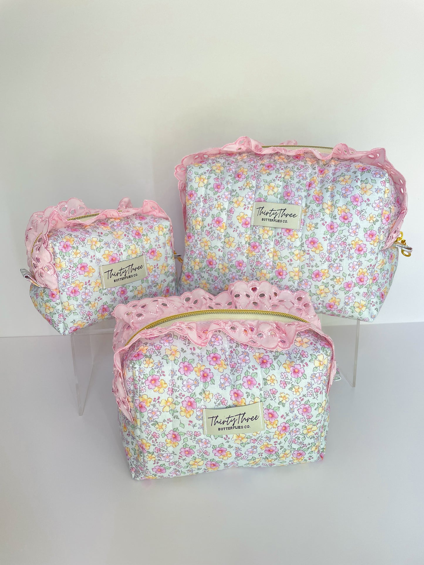 Cottage Core Spring Floral Small Travel Pouch