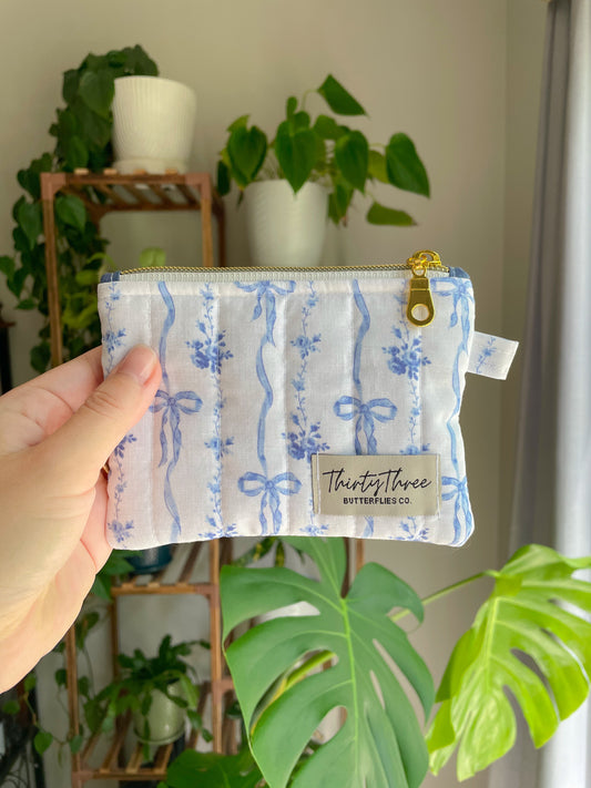 Cottage Core Denim Bows Wallet