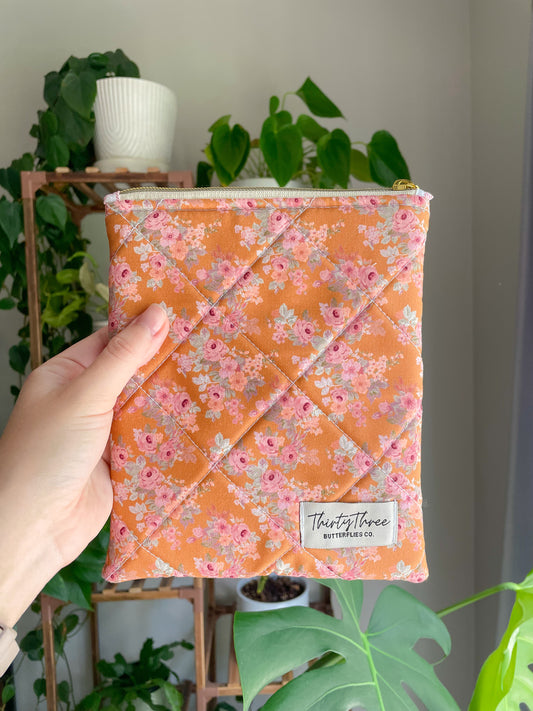 Cottage Core Persimmon Orange E-Reader Sleeve