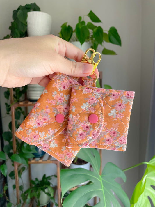 Cottage Core Persimmon Orange Earbud Case