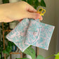 Cottage Core Light Aqua Toile Earbud Case
