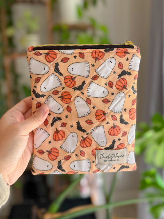 Ghost on Orange E-Reader Sleeve
